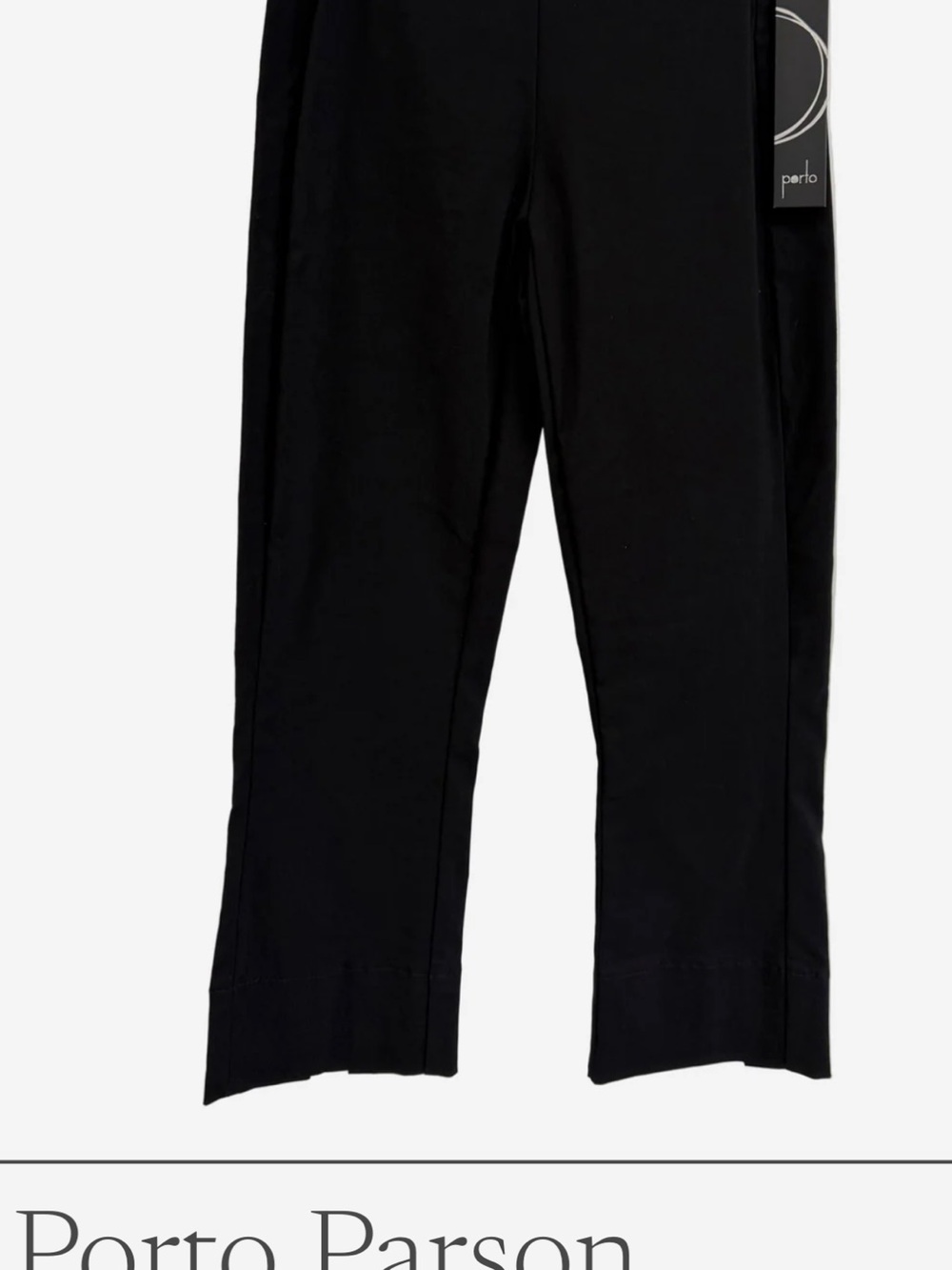 Porto Parson Black Cropped Pants